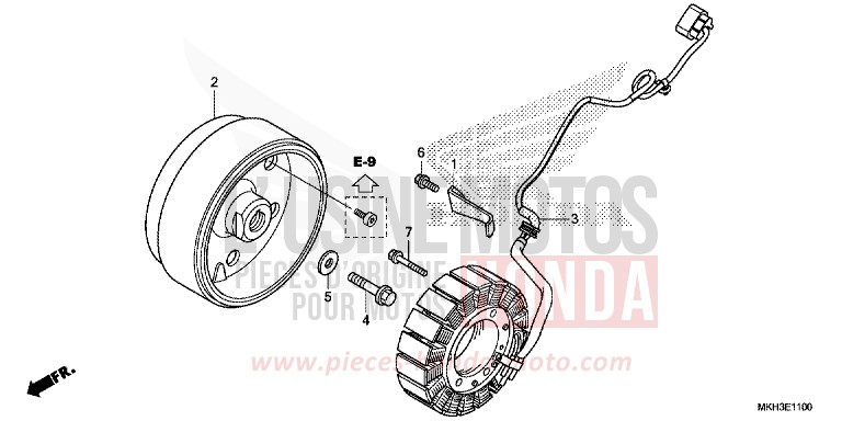GENERATOR for X-ADV 750 GRAND PRIX RED (R380) from 2018